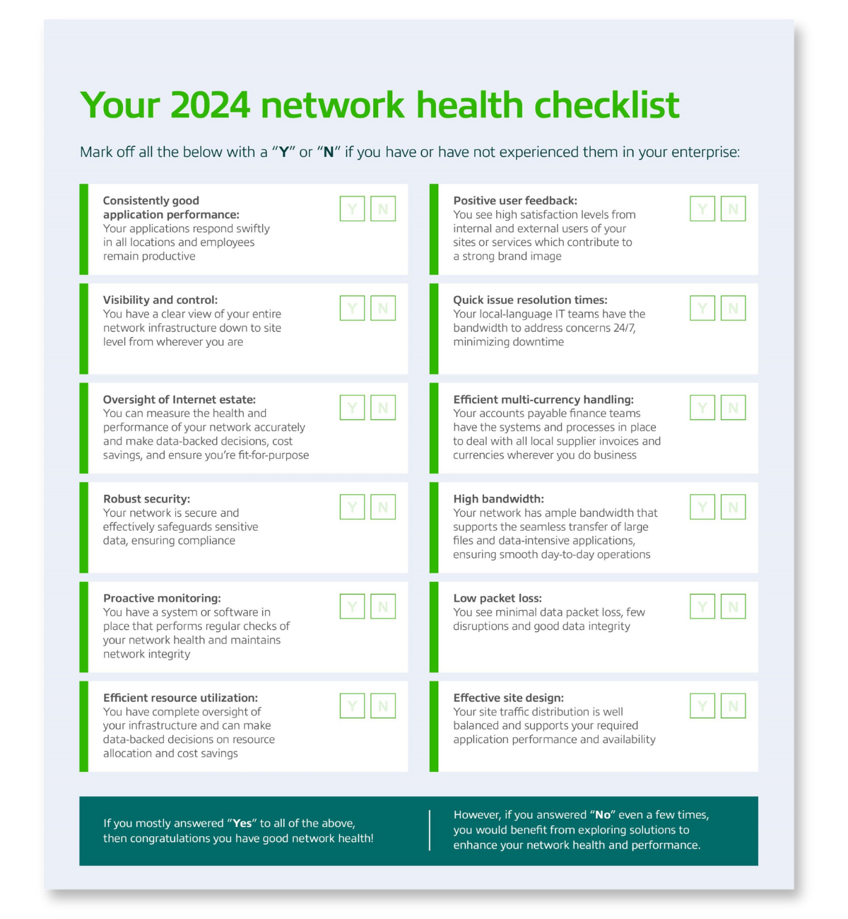 your network health checklist